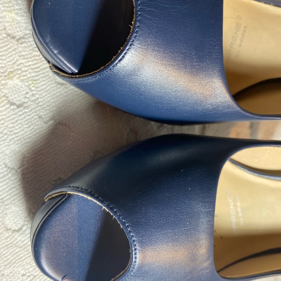 NWOT ROCKPORT adiPRENE by Adidas Women’s Blue Leather PeepToe Pumps - Picture 8 of 16